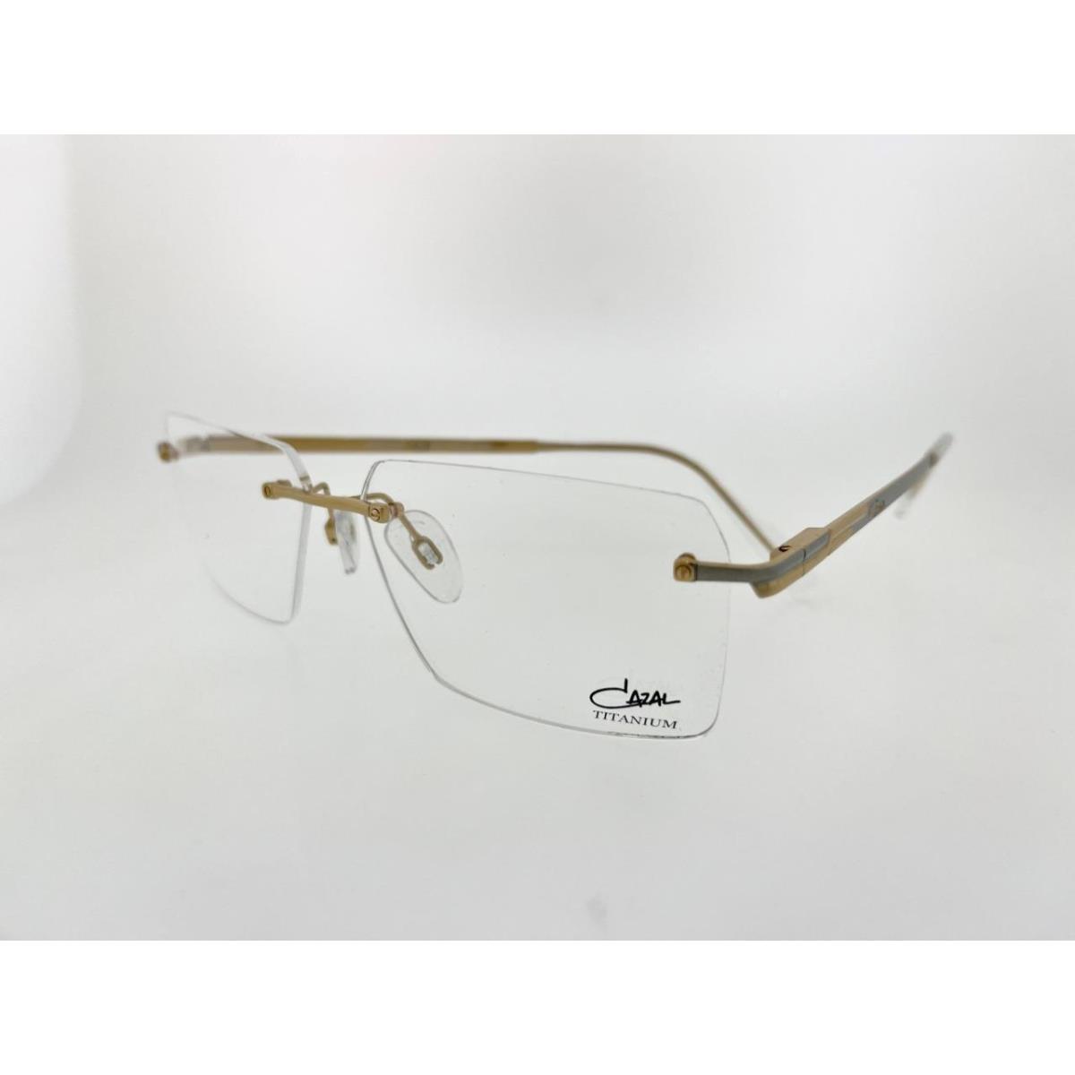 Cazal 7097 003 57MM Silver Gold Frame with Clear Demo Lenses