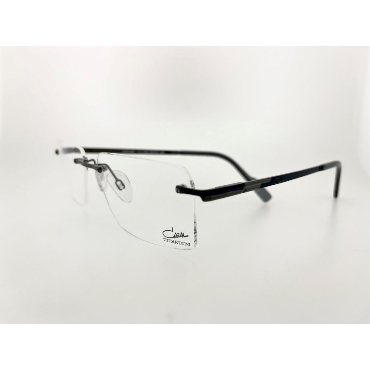 Cazal 7097 004 57MM Blue Gunmetal Frame with Clear Demo Lenses