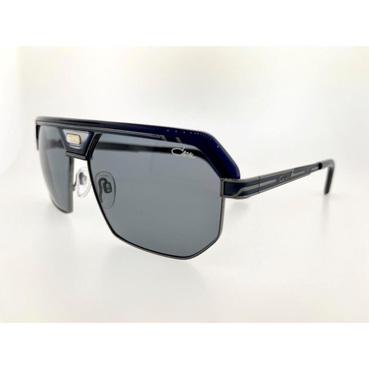 Cazal Sunglasses 676 003 63MM Blue Gunmetal Frame with Grey Lenses