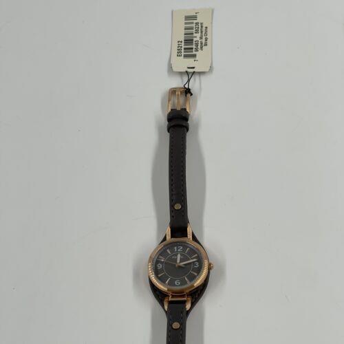 Fossil watch  - Black Dial, Taupe Band, Brown Bezel