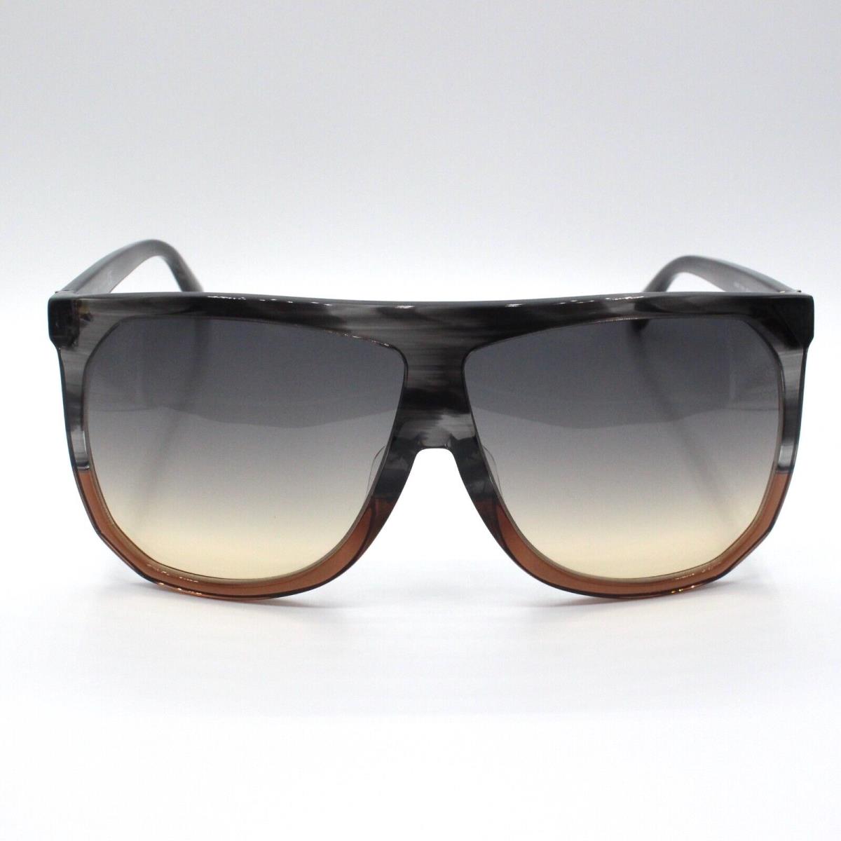 Loewe Filipa LW40001F 20B Oversized Acetate Flat Top Sunglasses Brown 63-09-145
