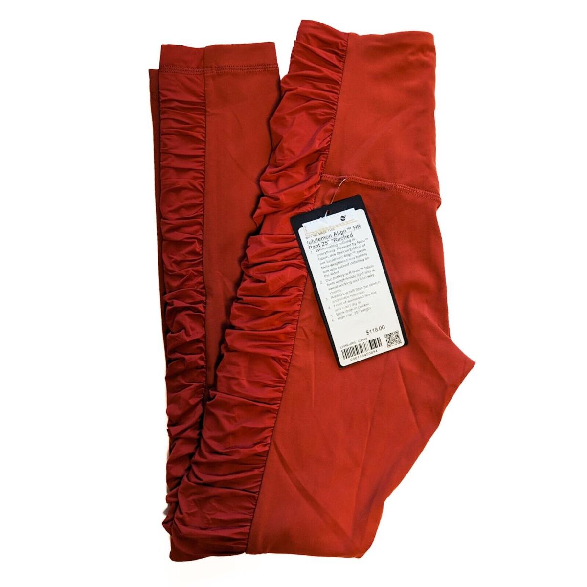 Lululemon Women`s Align High Rise Pant 25 Length Cayenne Special Edition