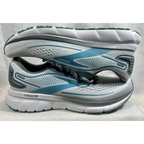 Brooks Women`s Trace 2 Running Shoes White/teal + Medium/b +
