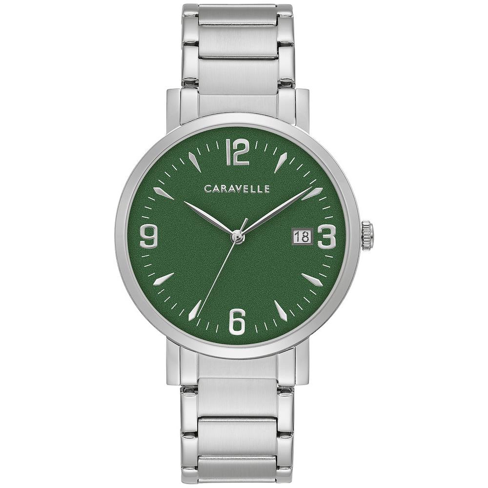 Caravelle Dress Mens Watch Green Dial 43A155