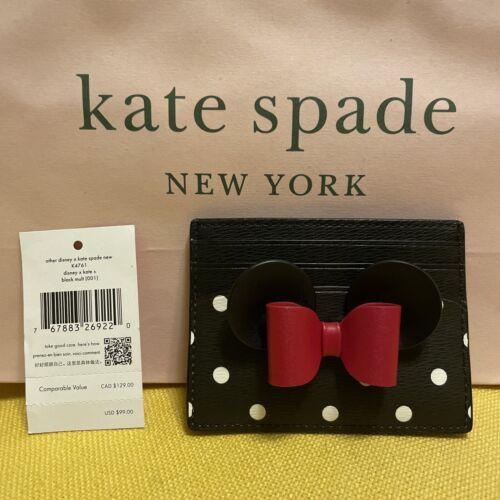Nwt. Kate Spade Disney Minnie Mouse Card Holder Case - Polka Dot Minnie Bow