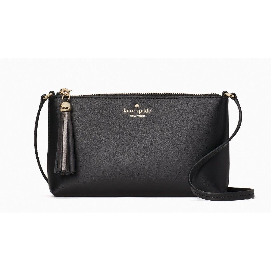 New Kate Spade Amy Ivy Street Crossbody Smooth Leather Black