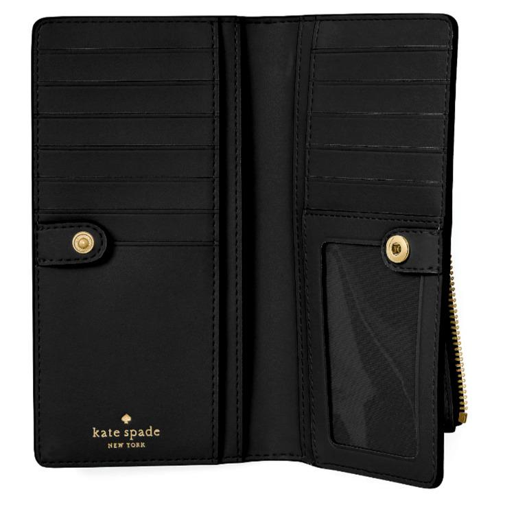 Kate Spade - Marlee Large Slim Bifold Wallet - Black/gold - KB579