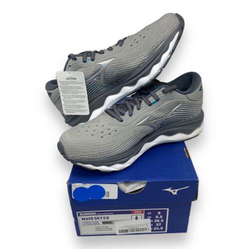 Mizuno Women`s Sky 5 Running Shoes Griffin 8 D Wide US - Grey Blue