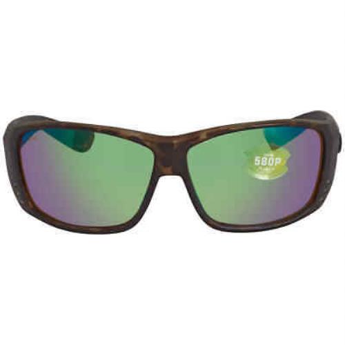 Costa Del Mar Cat Cay Green Mirror Rectangular Men`s Sunglasses 06S9024 902435 - Lens: Green