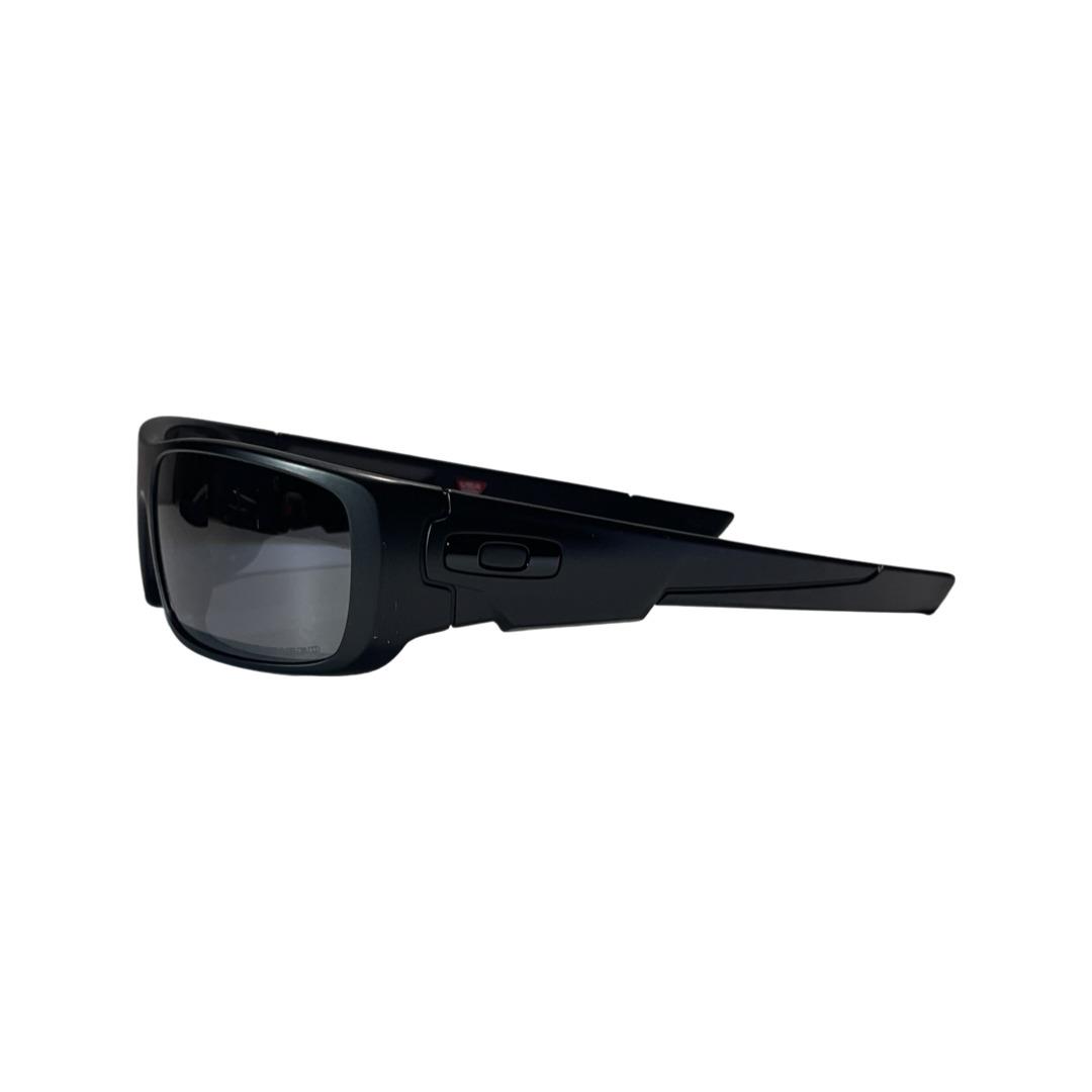 Oakley Crankshaft Golf Sport Wrap Square Sunglasses Polarized Shades 0009239 Matte Black / Black Iridium