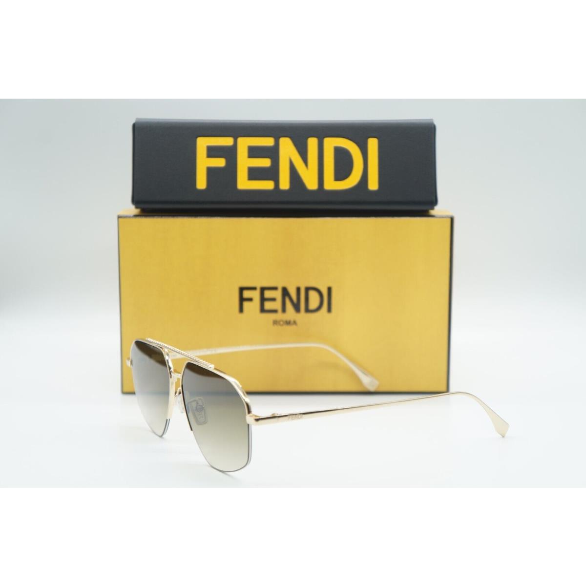 Fendi FE40062U 10F Shiny Gold Sunglasses Frames 56-13