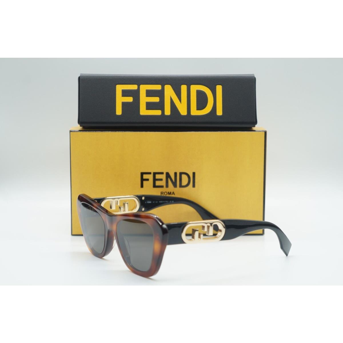 Fendi FE40064I 53A Havana Black Sunglasses Frames 52-18