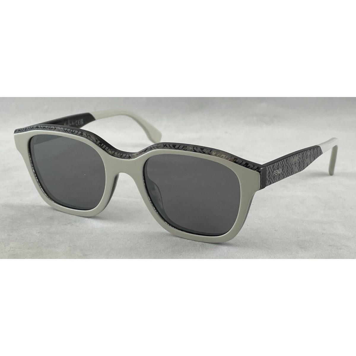 Fendi FE40077I FE 40077I 25C Ivory/grey FF / Silver Sunglasses 51-20-145