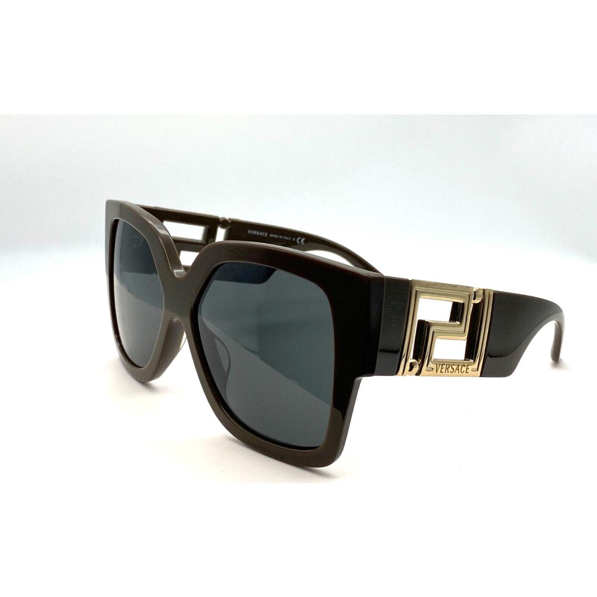 BRAND NEW VERSACE VE4402 535087 Brown/Green Dark newest Grey Women Sunglasses