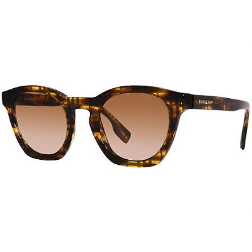 Burberry Yvette BE4367 398113 Sunglasses Women`s Top Check/brown Gradient 49mm - Frame: Brown, Lens: Brown