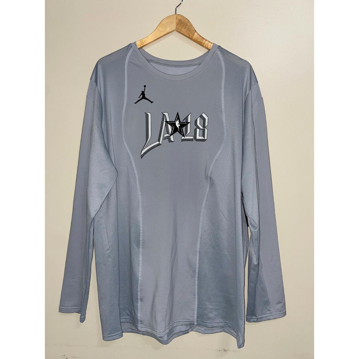 Nike Jordan Nba All Star Los Angeles 2018 Long Sleeve Shirt Mens L AA1598-012