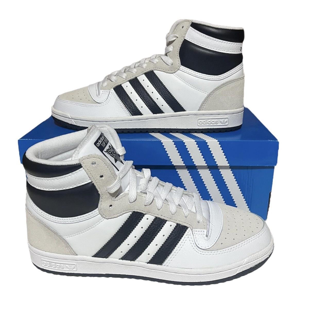 GX0741 Adidas Men s Top Ten RB Hi 3-Stripe White/black Sneakers Size 10 - White