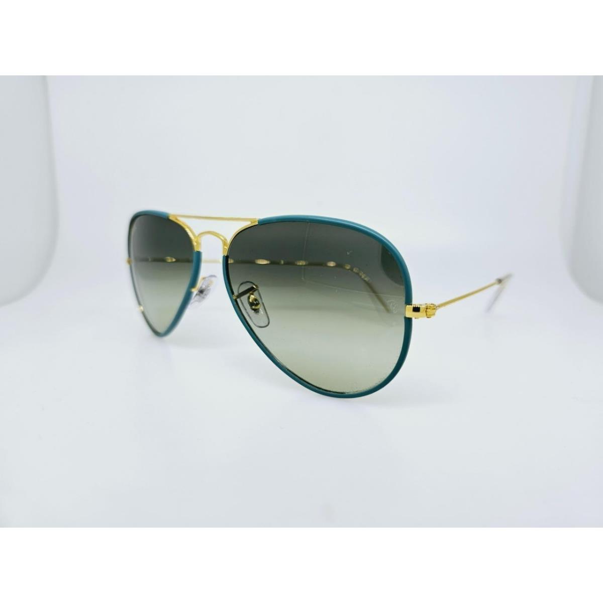 Rayban Sunglasses 3025JM 9196BH 58MM Aviator Petroleum ON Legend Gold Green Gra