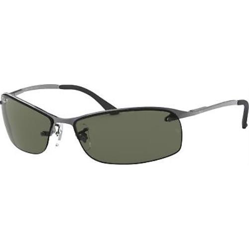 Ray-ban RB3183 Sunglasses Gunmetal Frame G-15 Green Polarized Lens 63mm ...