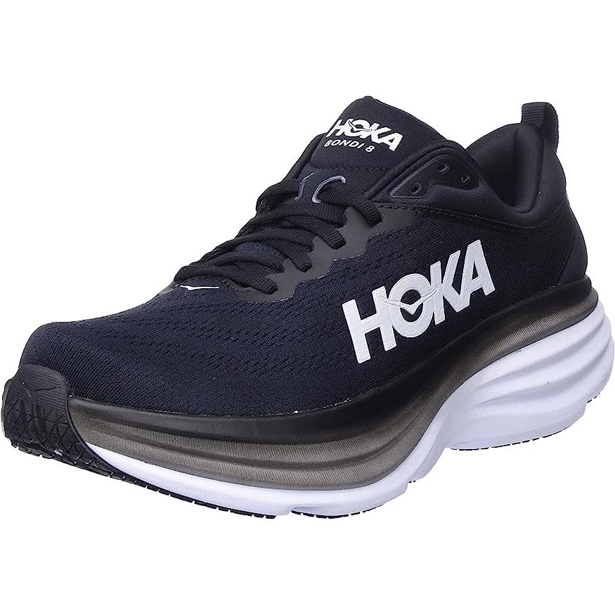 Hoka One Bondi 8 Mens Running Shoes - Black/white Black/White