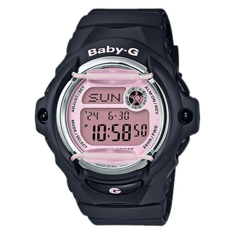 Casio Baby-g BG-169U-1C Pink Digital Black Resin Telememo Ladies Sport Watch