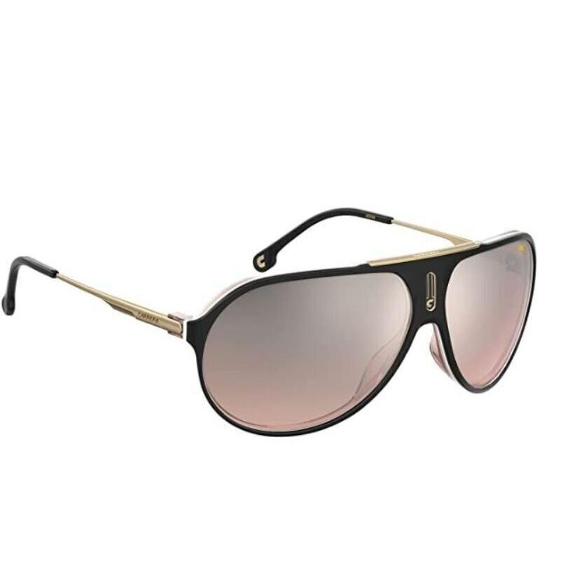 Carrera Hot 65 Black Gold Mirrored 63mm Unisex Pilot Sunglasses Special Edition