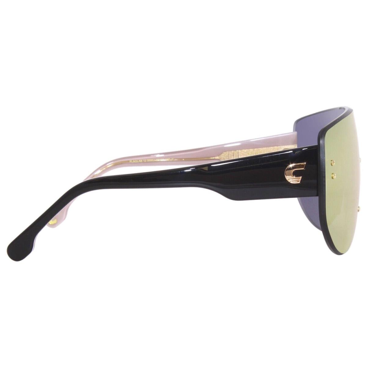 Carrera Flaglab 12 000 Special Edition Rose Gold Black Shield Unisex Sunglasses