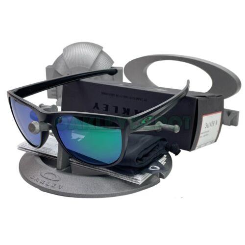 Oakley Sliver R 009342 Matte Black/jade Iridium Sunglasses 143