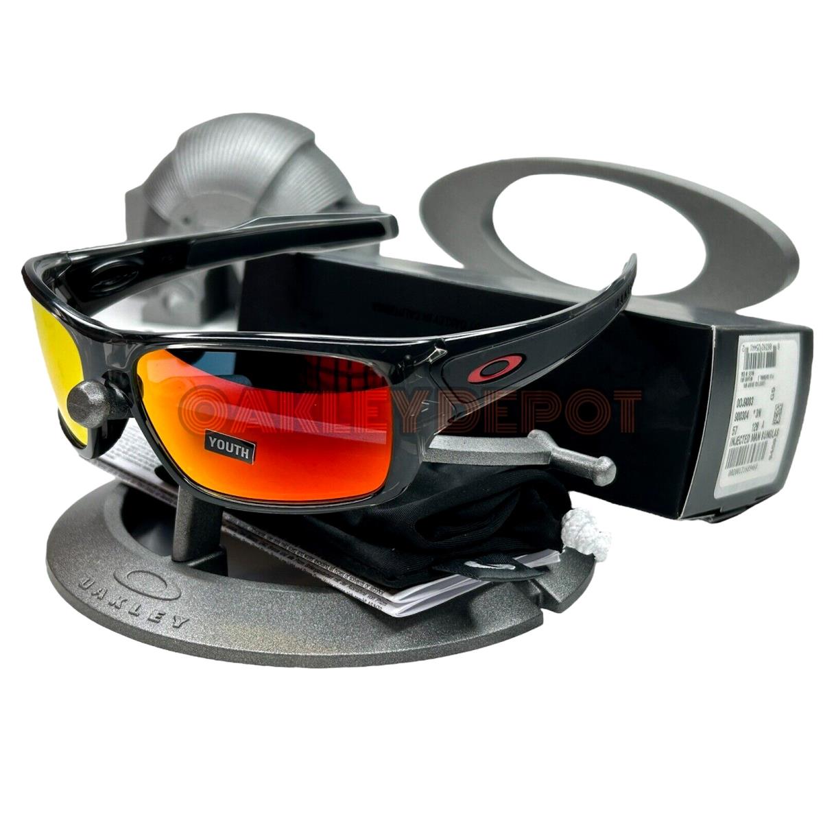 Oakley Turbine XS 0J9003 Grey Smoke/ruby Iridium Youth Sunglasses - Frame: grey smoke, Lens: RUBY