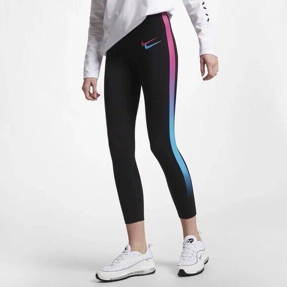 Nike Women Size S Pro Stealth Training Tight Pants C13368 Black Proprietary