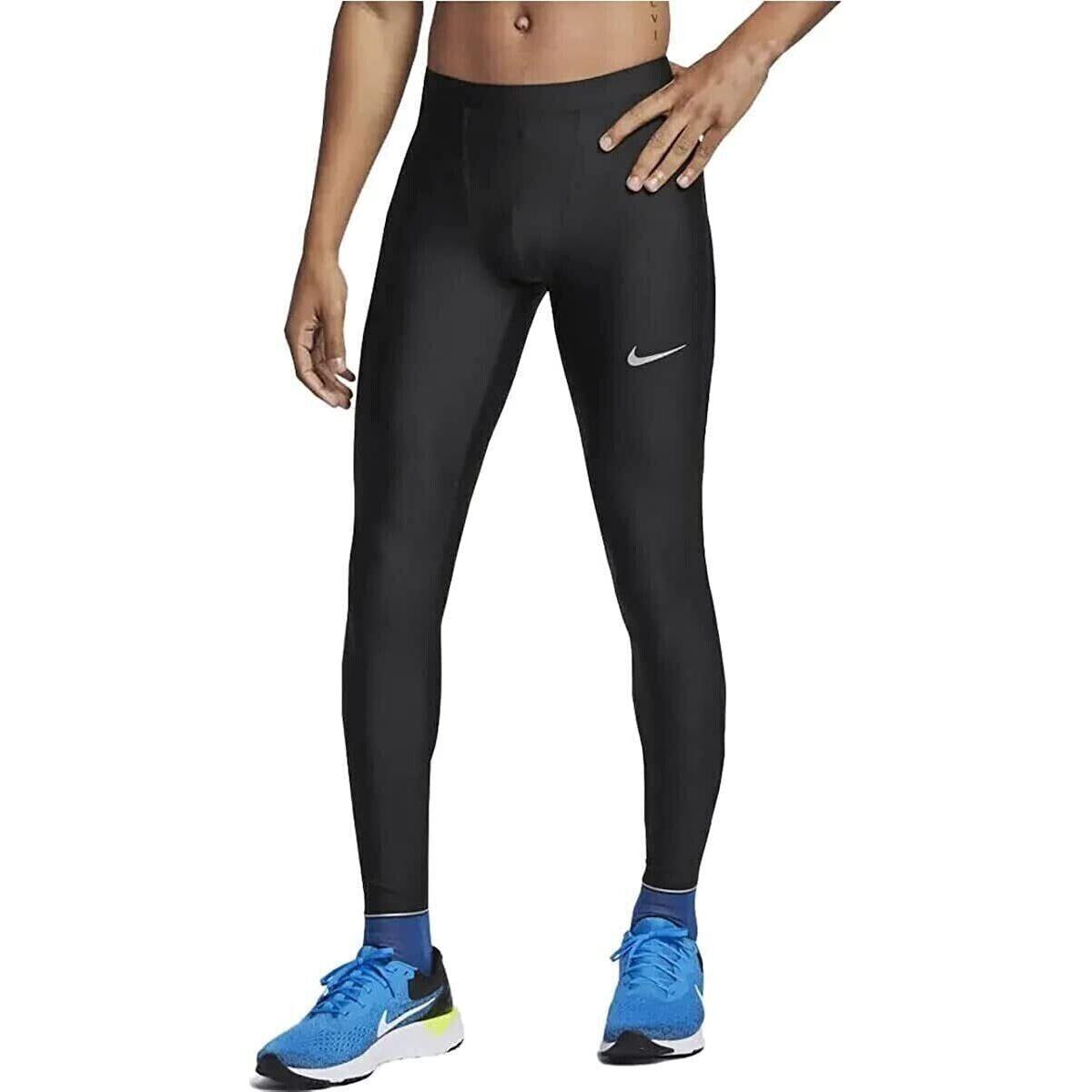 Nike Mobility Power Running Tights Pants Black DB4103-010 Men S Size M