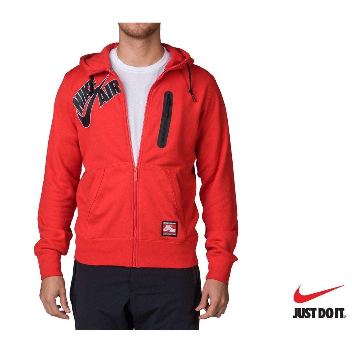 Nike Sportswear Nike Air Bonded Full Zip Hoodie - Red - Men`s XL