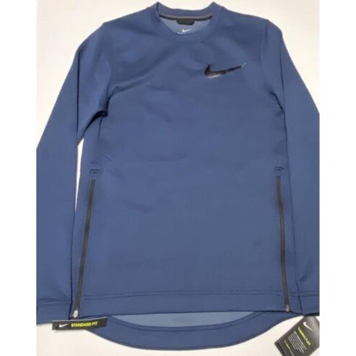 Nike Therma Flex Basketball Pullover Men s Size Small Blue AJ3916-032