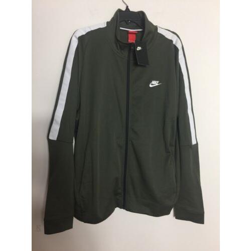 Nike Tribute Full Zip Jacket 8616548-325 Green/white Men s 2XL