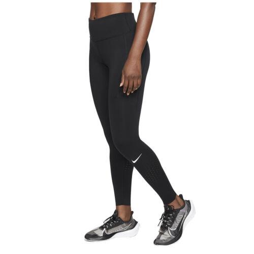 Nike Women`s Dri-fit Epic Luxe Mid-rise Pocket Leggings Black Small Value