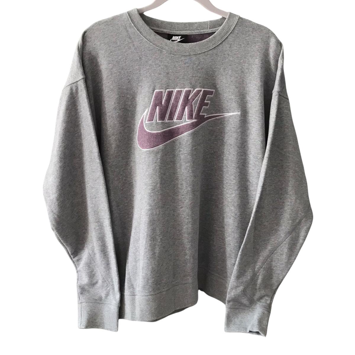 Nike Sportswear Crew Sweatshirt Pullover Men s SZ Large Gray CU4507-063