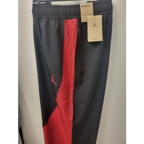 Nike Jordan Men`s Black/red Move To Zero Dri-fit Woven Pants 221-MEDIUM