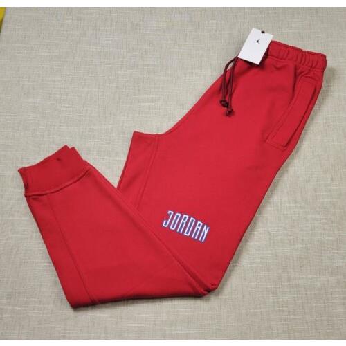 Nike Air Jordan Jogger Pants Medium Mens Red White Blue Jumpman Fleece Tapered