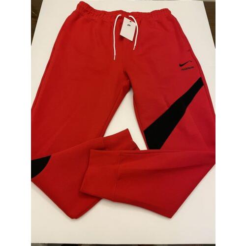 Nike Sportswear Swoosh Tech Fleece Joggers Red DH1023-657 Mens Size Medium