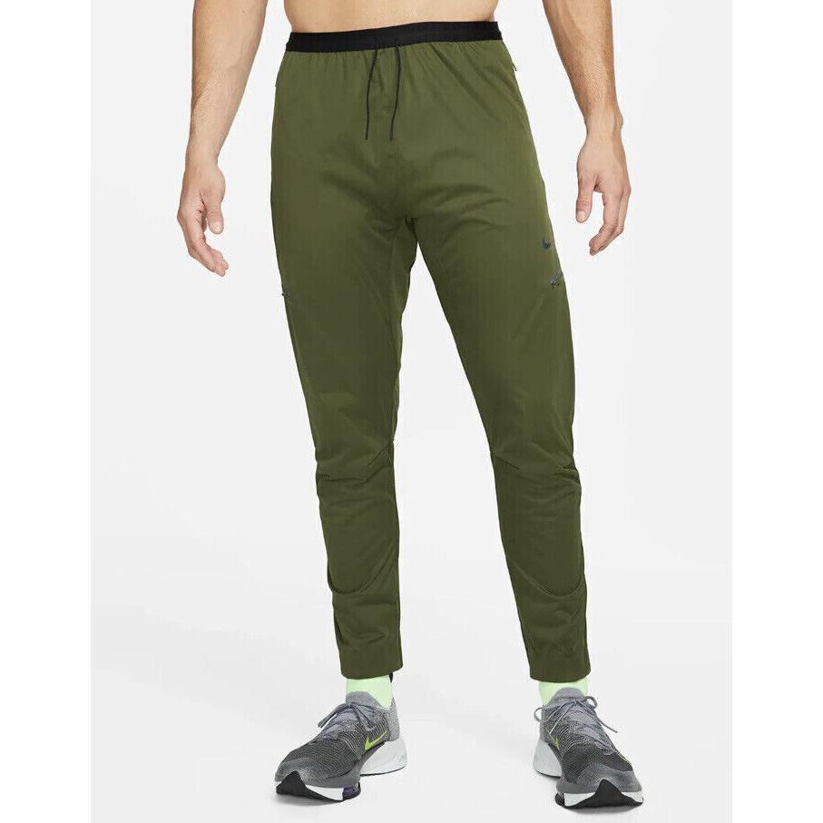 Nike Storm-fit Adv Run Division Running Pants Rough Green DD6051-326 Mens L