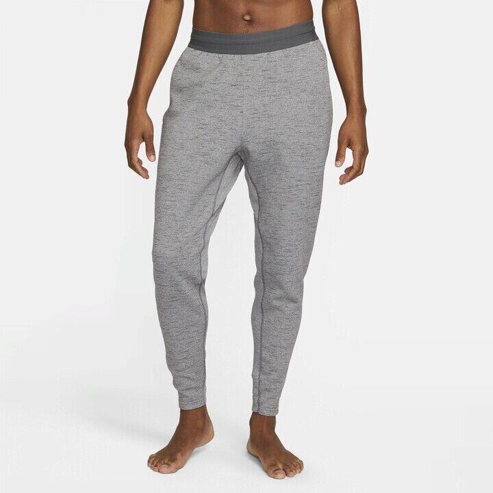 Nike Dry Fit Yoga Jogger Athletic Pants Grey Heather Mens DN3578-068