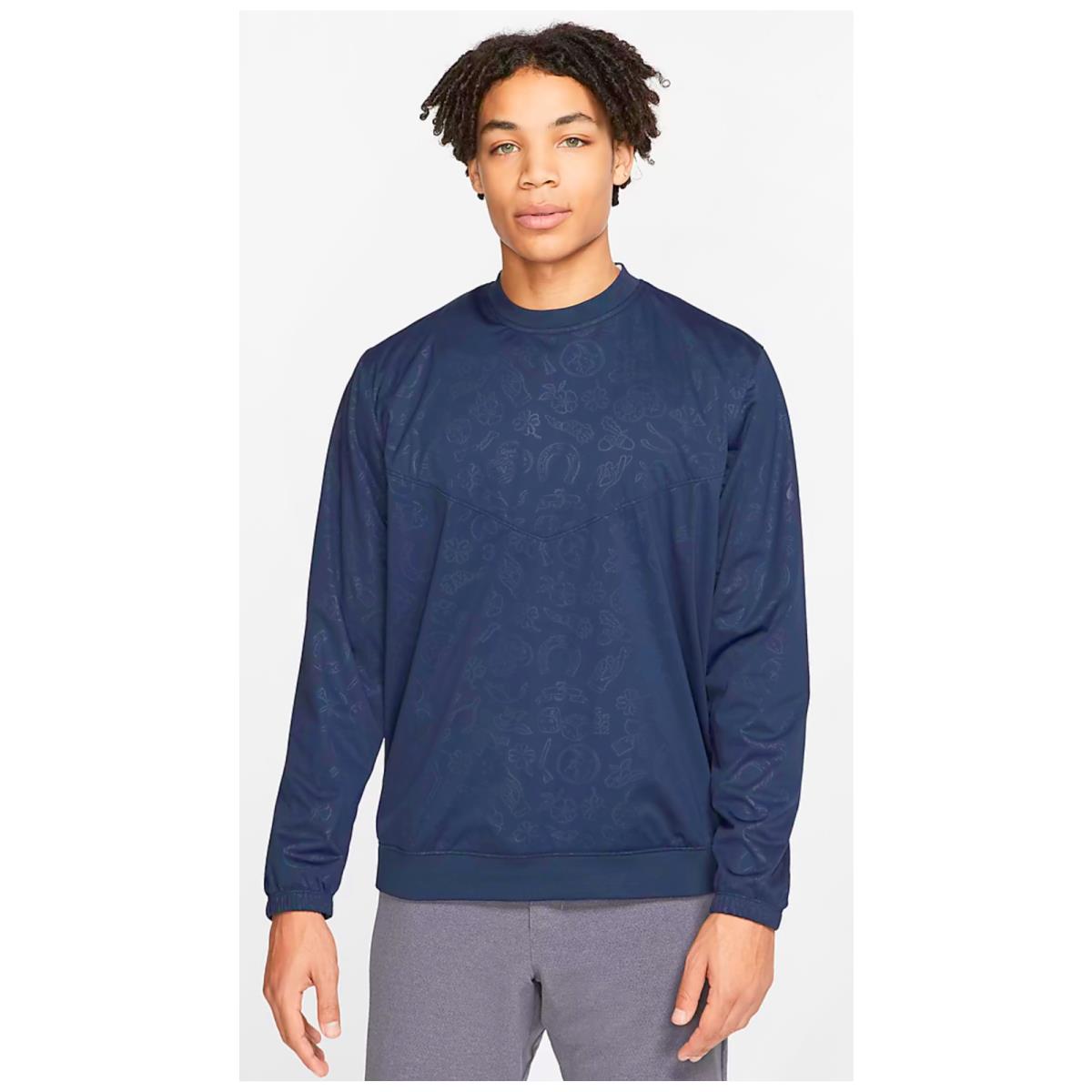 Nike Men s Dri-fit Golf Shield Weather Resistant Sweatshirt Obsidian Blue Size M