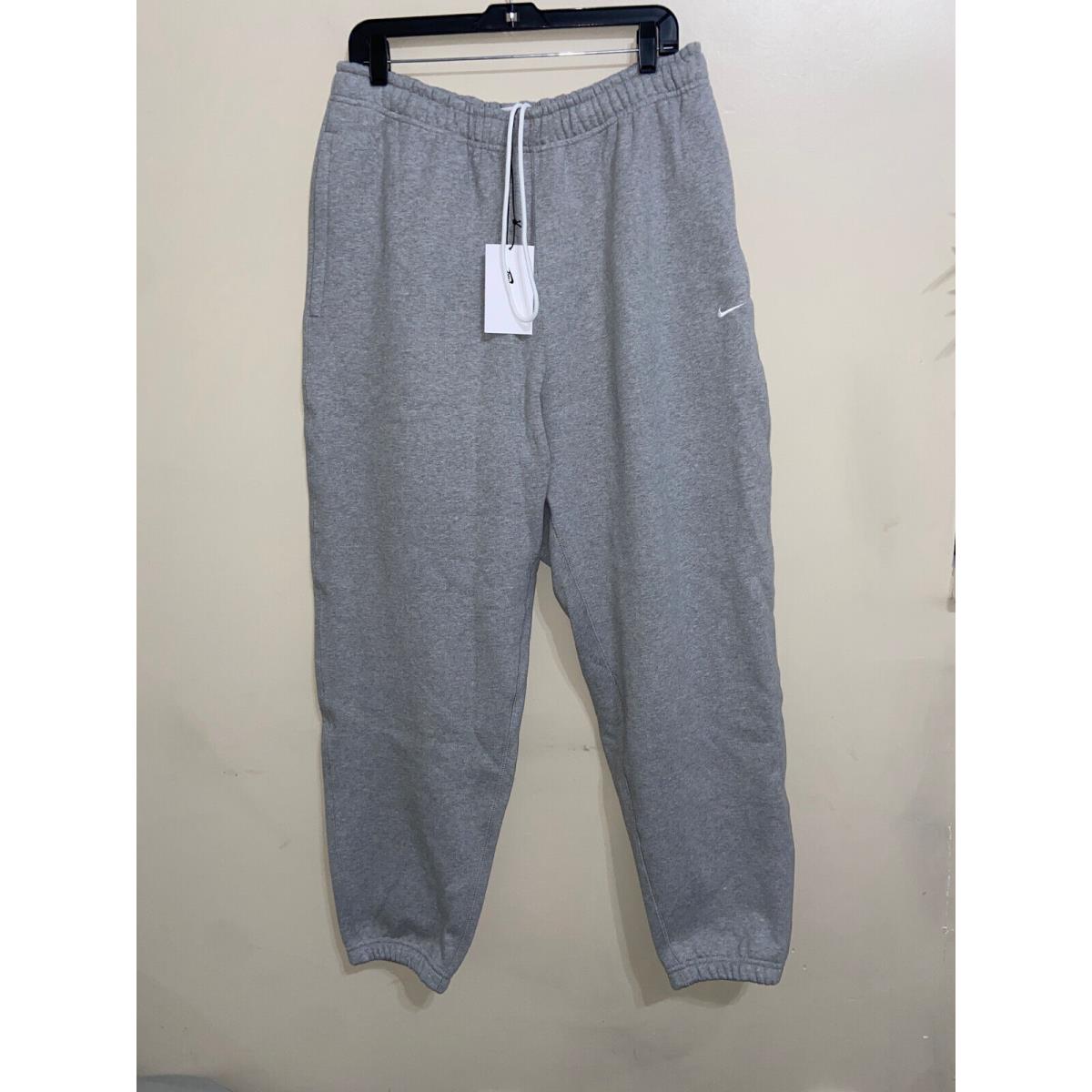 Nike Nikelab Nrg Heavyweight Solo Fleece Pants Mens Size L Grey CW5460-063