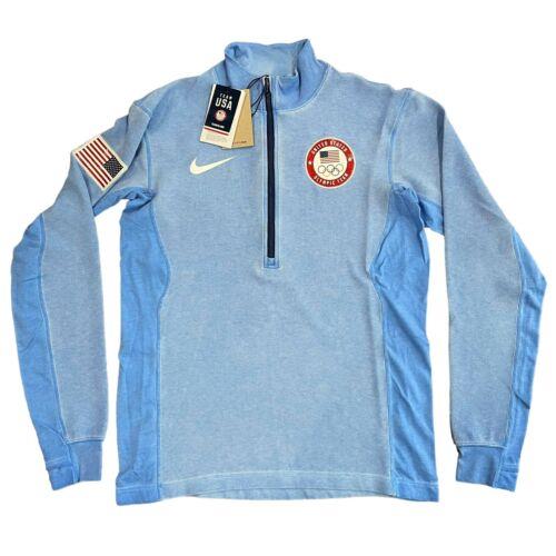 Nike Acg Usa Olympic Team Blue Knit 1/2 Zip Sweater Size Small DH1593-476
