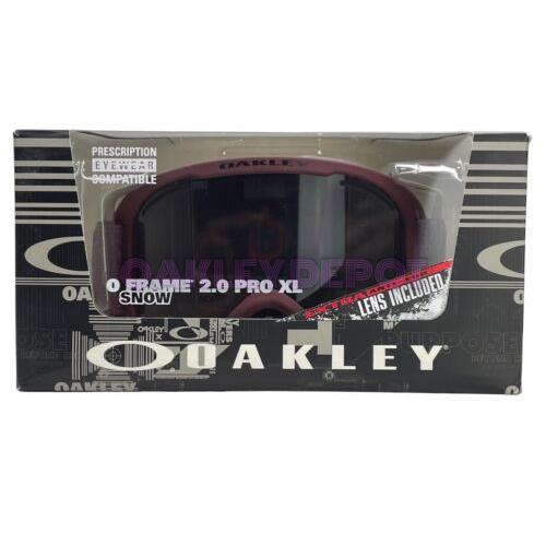 Oakley O Frame 2.0 Pro XL Snow Purple/dark Grey and Persimmon Snow Goggles