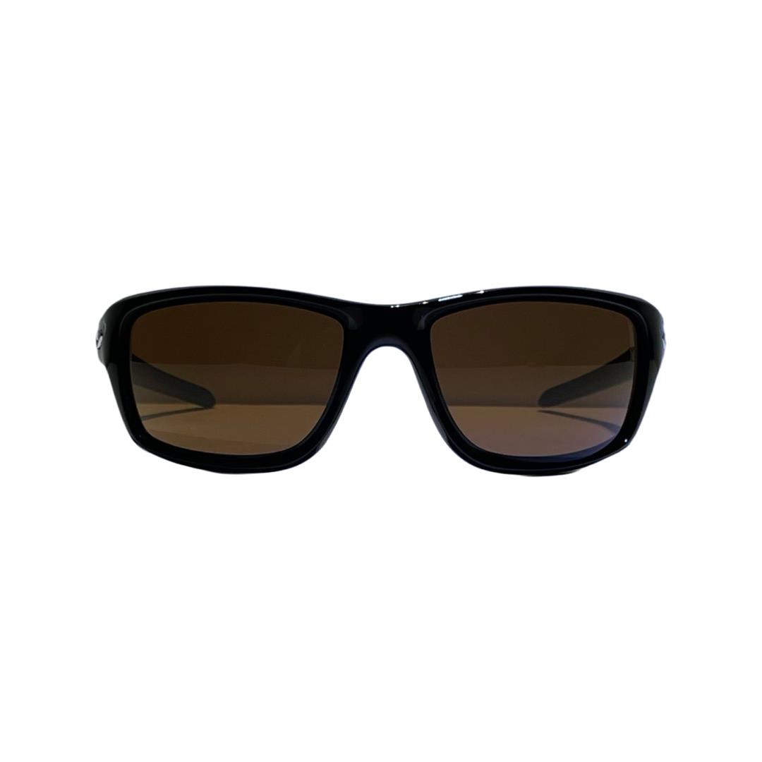 Oakley Canteen Polished Black Golf Sport Wrap Sunglasses Bronze Lens 0009225 - Black Frame, Bronze Lens