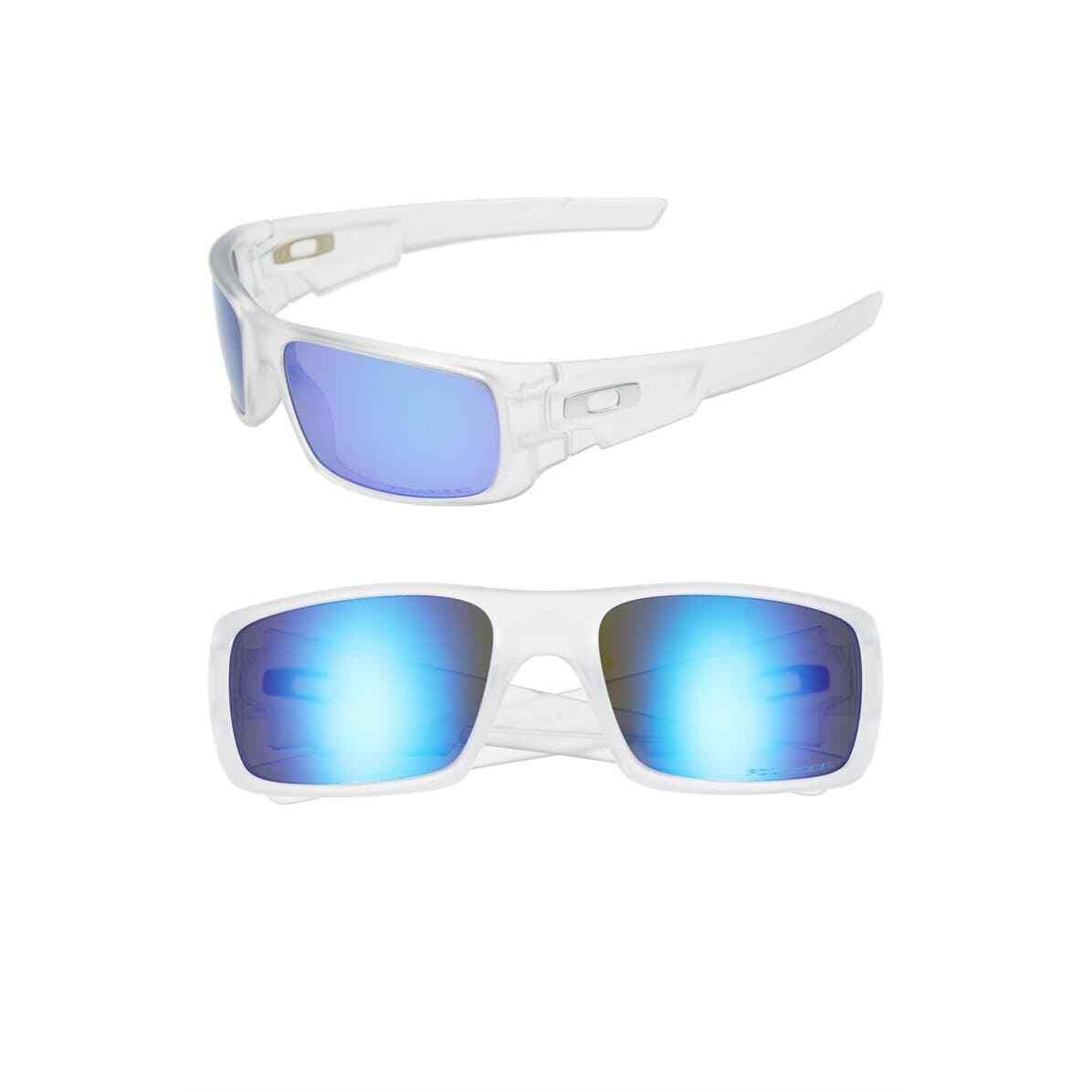 Oakley Crankshaft Violet Iridium Polar w/ Matte Clear Polarized Sunglasses S1012 - Clear Frame
