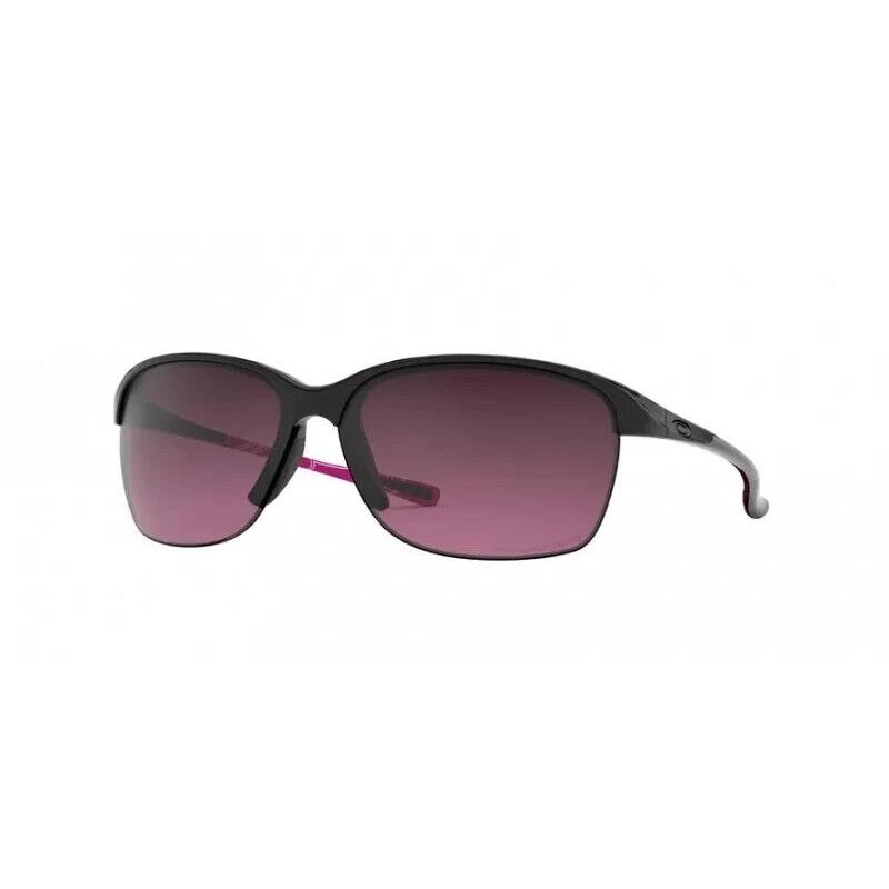 Oakley Unstoppable OO9191-10 Polished Black Frame Rose Polarized Lens - Frame: Black, Lens: Pink