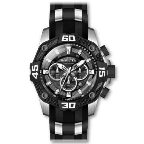 Invicta Men`s 44704 Pro Diver Chronograph Carbon Fiber Dial Bezel 100M Watch