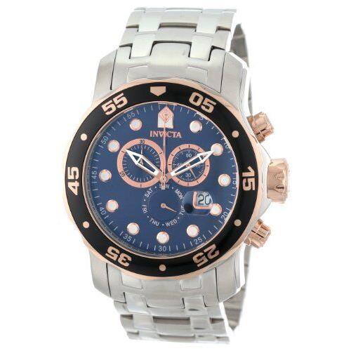 Invicta Pro Diver Chronograph Blue Dial Stainless Steel Men`s Watch 80038